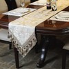 TOPLUXE Table Runner with Handmade Tassels, Luxury Table Runner for
