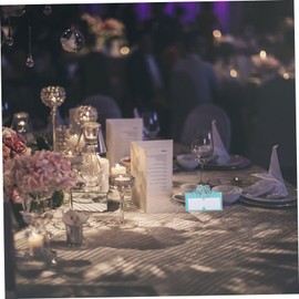 Mobestech 50pcs Love Hollowed Out Name Seat Cards Delicate Vintage Paper Place Cards for Weddings Parties and Gatherings Design for Elegant Table Settings