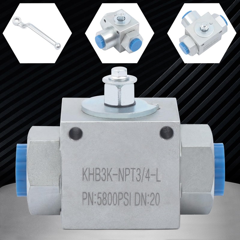 3 Way Hydraulic Ball Valve, 3/4 in NPT Female Hydraulic