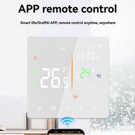 Peakloong Embedded Thermostat Without WiFi 3A Water Heating/Wall-Mounted Boiler Universal Smart Timing Touchscreen Control Programmable Thermostat for House A