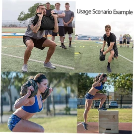 BIUDECO Fitness Bags Sand 20kg Training Sandbag Gym Equipment Home Workout Power Bag Handles Strong Material Comfortable Grip