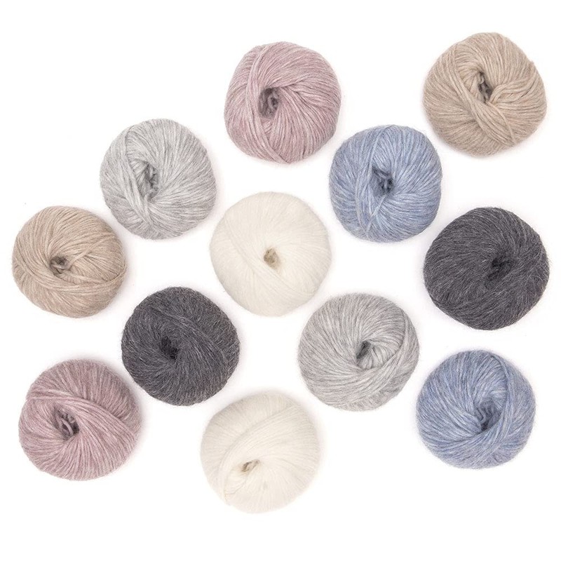 Pullu - Juego de 3 madejas de lana merino de