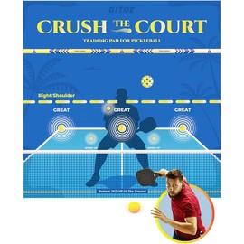 GITOE Training Pad for Pickleball, Beginner-Friendly Pickleball Training Equipment to Quickly Improve Your Forehands, Dink Shots and Volleys, 4 * 4 FT - Size: 4*8 for Double
