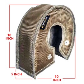 SWI T25 T3 T4 T6 Titanium Fiber Reinforced With a Layer of Stainless Steel Wire Turbo Heat Shield Inner Stainless Steel Knitted Wire Mesh Inner Liner With 2 Stainless Steel Springs Fastener (T6)