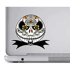 OSMdecals - Mexican Sugar Skull Version 107 Jack Skellington Nightmare Before Christmas Funny Sticker Decal - Day of the Dead Home Decor Car Window Bumper Decal Sticker - SAME PRICE ALL SIZE!
