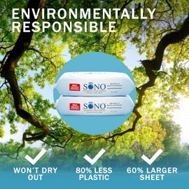 SONO Disinfecting Wipes - 160 Count (Pack of 2) + Sanitizer, Medical-Grade, Alcohol-Free, No Bleach, Gentle & Effective Multi-Surface Cleaning Solution, Larger Sheets