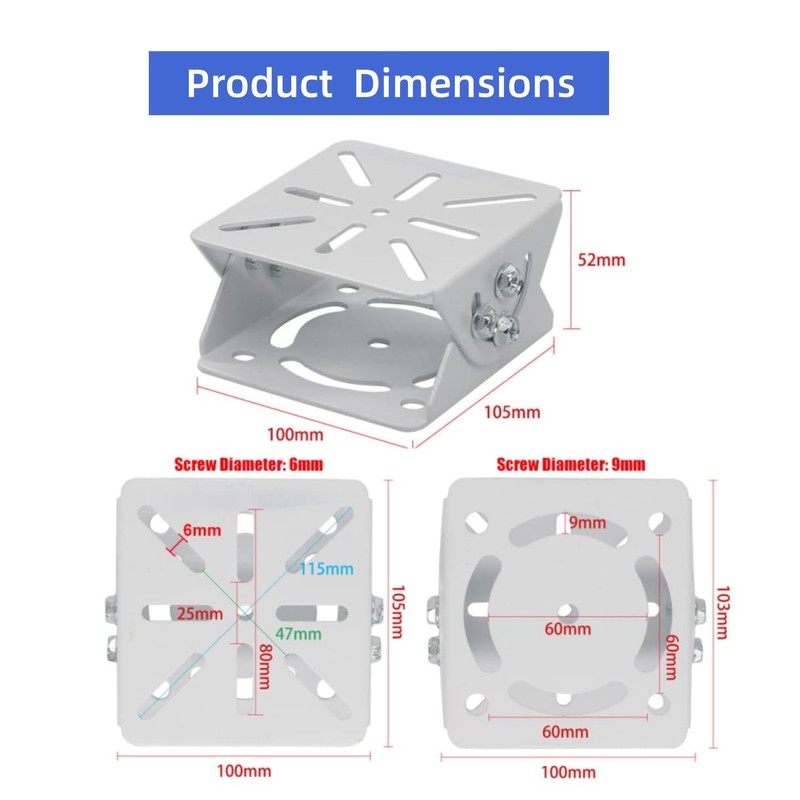 Coolotic 2-Set CCTV Security Camera Universal Pole Mounting Mount Bracket