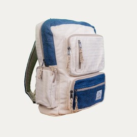 TruHemp Handmade Multi-Pocket Hemp Backpack, Blue – Durable & Spacious Backpack with Zippered Compartments, Adjustable Straps for Travel, and Outdoor Activities