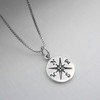 Compass Necklace for Women Sterling Silver, Follow Your Dreams Necklace,