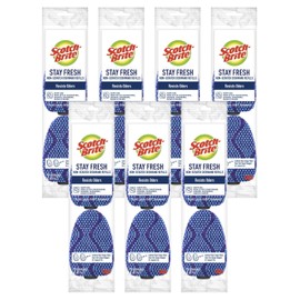 Scotch-Brite Scrub Dots Non-Scratch Dishwand Refills, Blue, 14 Replacement Heads (7 Packs of 2), Safe for Non-Stick Cookware, Dishes and Kitchen Surfaces