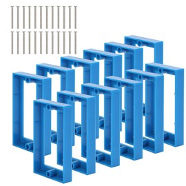 XGGYA 12PCS 1/2 Inch Single Gang Outlet Box Extender,Electric Outlet Extender Box with 24 Screws,Electrical Outlet Extender for Electrical Outlet Box & Electrical Outlet Switches, Blue