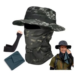 Sombrero Táctico Sol Protector Con Pasamontañasmangatoalla                                                                                            