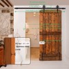 CCJH 6ft Heavy Duty Sturdy Sliding Barn Door Hardware Kit