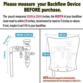 ArtiGifts Insulated Pouch - Backflow Insulation Cover for Winter Freeze Protection, Pale Khaki, 30’’W x 25’’H - Measure Before Purchase