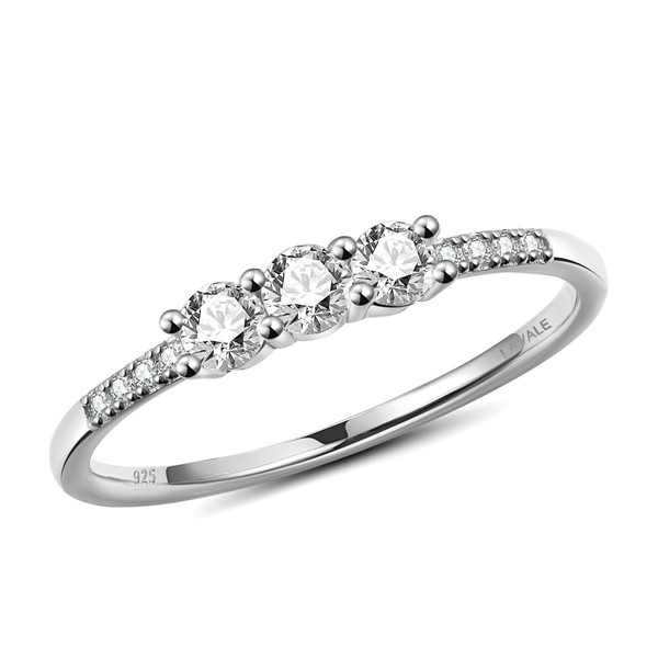 Round Cut Moissanite Wedding Band for Women, Brilliant D Color