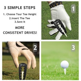Adjustable Golf Tee Height Tool Ball Badge HeightRight Outdoor Golf Training Aid Precision Tee Height Setter for Consistent Swings