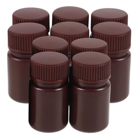 NUOLUX 10 Pack 30ml High Temperature Resistant Reagent Bottles with Blackout Caps, Wide Mouth Acid Alkaline Sample Containers, Lab Storage Bottles, Exceptional Durability and Distribution