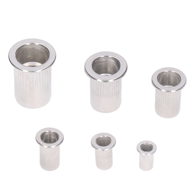 170pcs M3‑M10 304 Stainless Steel Rivet Nuts Durable Flat Head