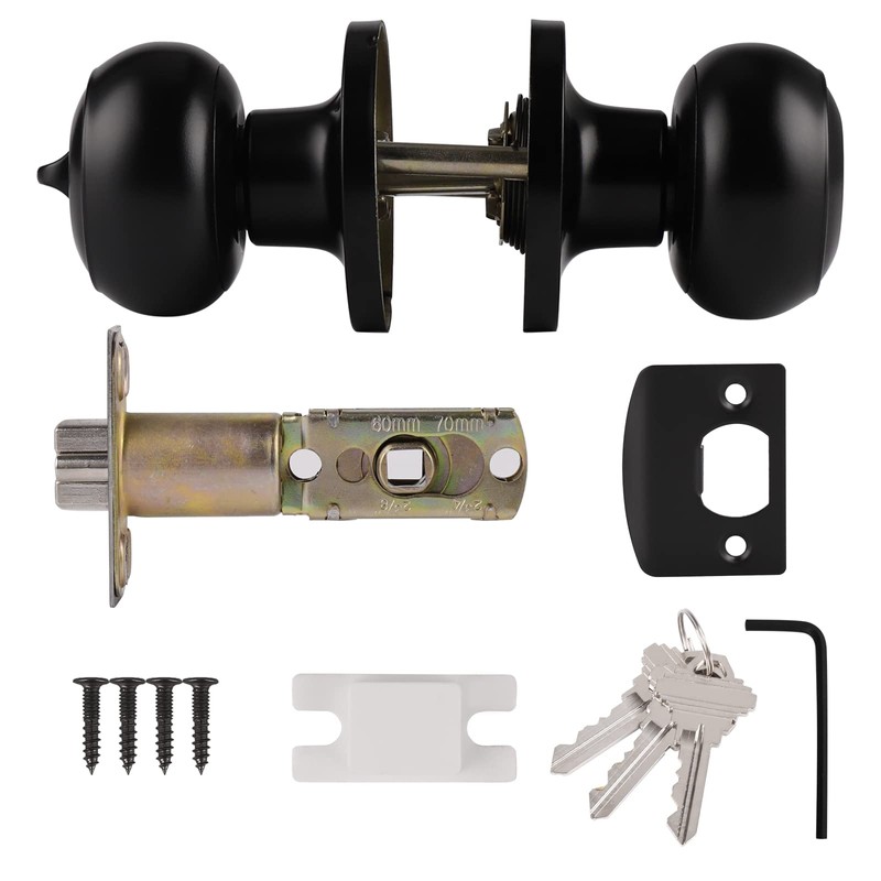 Probrico 3 Pack Keyed Alike Combo Pack Entry Door Knobs,