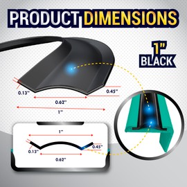 LATCH.IT 1-inch RV Trim Molding Insert Black | 100-Foot RV Weather Stripping Exterior | Camper Trim Molding Exterior | UV-Resistant & Flexible RV Weather Stripping Exterior DIYers!