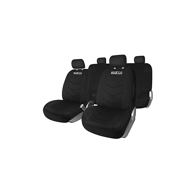 SPARCO SPS431BK 9 piece Seat Cover Set Black