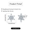 Snowflake Stud Earrings for Women 925 Sterling Silver Hypoallergenic CZ