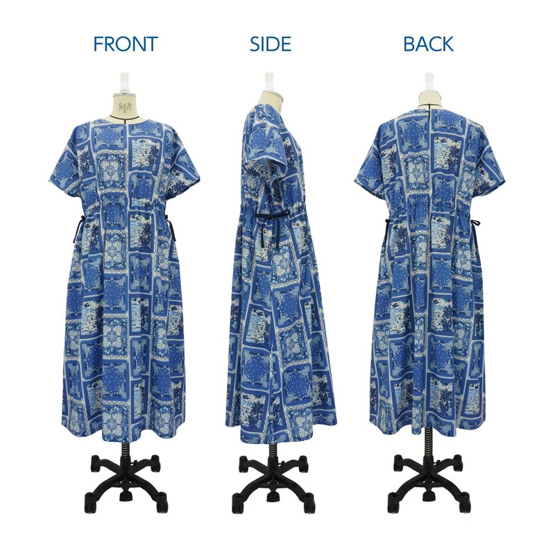 Sun Planning 7007 Patterned Loose Wide Dress