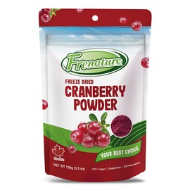 Frenature Freeze Dried Cranberry Powder – Canadian Cranberries, Rich in Proanthocyanidins, Antioxidants & Fiber, UTI Health, Vegan, 3.5oz/100g
