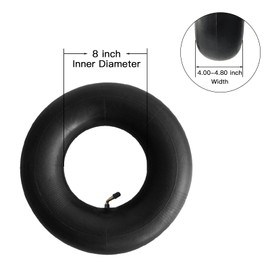 2 Pcs 4.80/4.00-8 Inner Tube with Bent Valve 4.00-8 4.80-8 Tire Tube for Minibike, Go-Karting, Mowers, Hand Trucks, Wheelbarrow