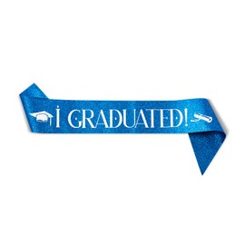 Party to Be I Graduated Blue Glitter Graduation Sash Graduation Party Decoration Photo Booth Props