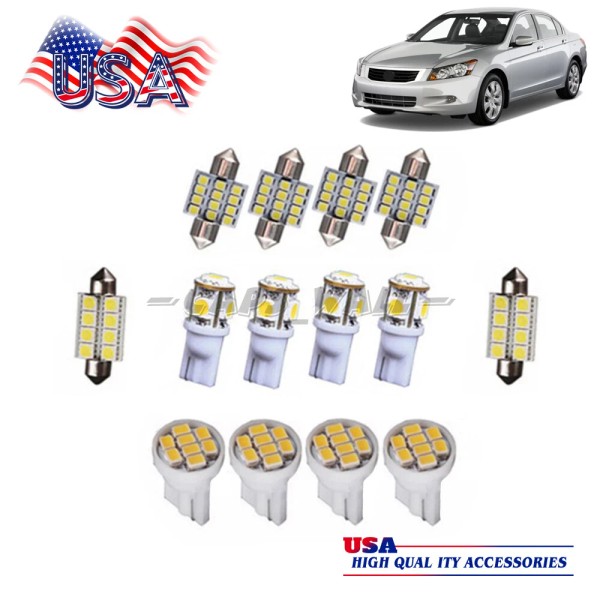 Cahuczlhoz 14PCS White Interior LED Lights Bulb Package Kit for