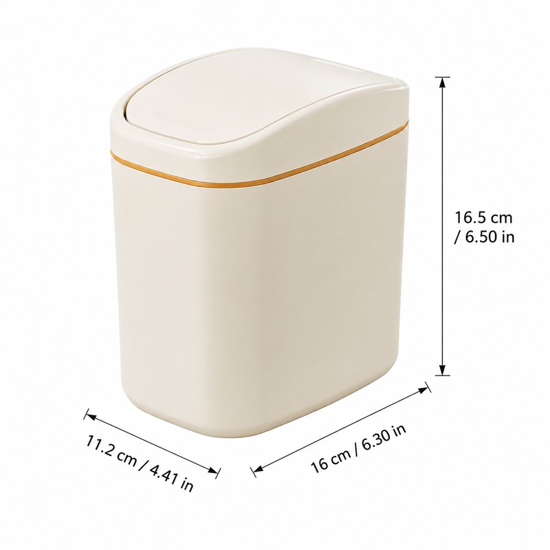Mini Desktop Trash Can with Cover – Compact Waste Bin