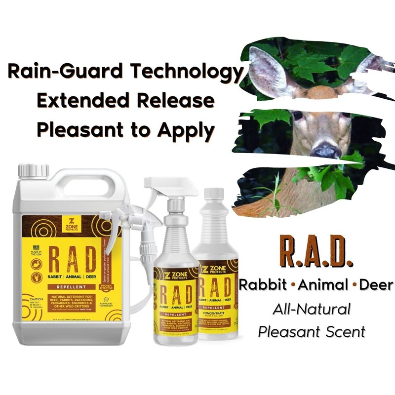 Zone Protects R.A.D.; Rabbit, Animal, Deer Repellent; Concentrate to Save
