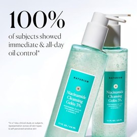 Naturium Gel Limpiador Con Niacinamida Al 3% Más Ácido Hialurónico Y Vitamina C, Limpiador Facial Suave Y Suavizante, 7,1 Oz 7,1 Onzas Líquidas (Paquete De 1)