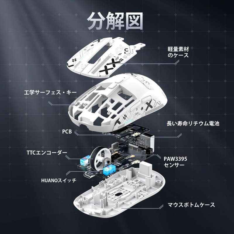 MAMBASNAKE x ATTACK SHARK X6 Ultra Lightweight Gaming Mouse, 1.7