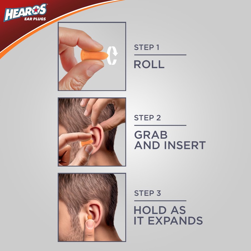Hearos Advanced Protection Ear Plugs, Foam NRR 32, 10 Pair,