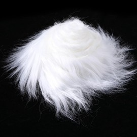 2 * 60 Inch Shaggy Faux Fur Fabric, Faux Fur Precut Strips Fluffy Plush Patches for Gnome Beards, Santa Claus Hair, Cosplay Costumes, Dwarf Costumes, Crafts, Christmas Decorations