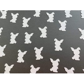 White Bunny Confetti - Bunny Decorations - Easter Decorations - Easter Party Confetti - Easter Bunny Party Decorations - Spring Party Decor - 100 pieces