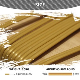 SaferCCTV 230FT Wicker Repair Supplies, Plastic Rattan Repair Kit for Wicker Chair Fixing, Basket, DIY Garden Patio Furniture Repair, Gold