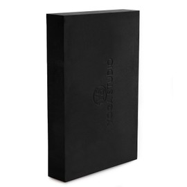 Yoga Studio Yoga Block - 30cm x 20cm x 5cm, Non-Slip EVA Block, Lightweight Exercise Accessory (Black)