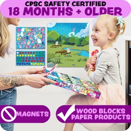 Potty Time Adventures Toddler Potty Training Chart by Lil ADVENTS - 14 Wooden Stacking Blocks / Prizes, Potty Training Advent Game - Behavior Reward Chart, Stickers & Activity Board - My Little Pony
