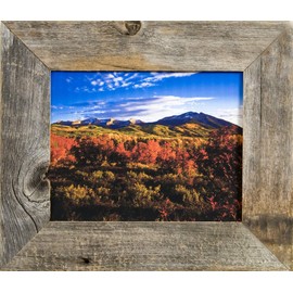 Rustic Barnwood Picture Frame - Homestead series, Made from 100% Reclaimed Barn Wood, Made in USA (2 Inch Wide Frame, 12x18)