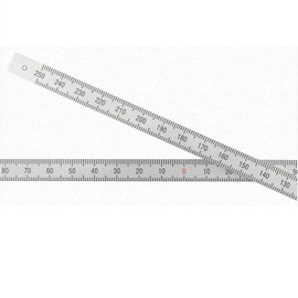 Boxonly Tape Measure Self-Adhesive Aluminium Alloy, Workbench Ruler, (Center), Silver 150-0-150MM Length x 9.5MM Width