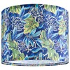 GO&SO Set of 2 Floral Area Print Lampshades Medium Blue