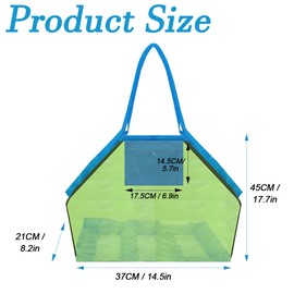 Niaciswe Groß Strandspielzeug Tasche Wiederverwendbare Strandtasche Faltbare Netztasche Badetasche für Wasserspielzeug outdoor Sandspielzeug Spielsack Picknick Familie Urlaub Einkaufen Schwimmbad