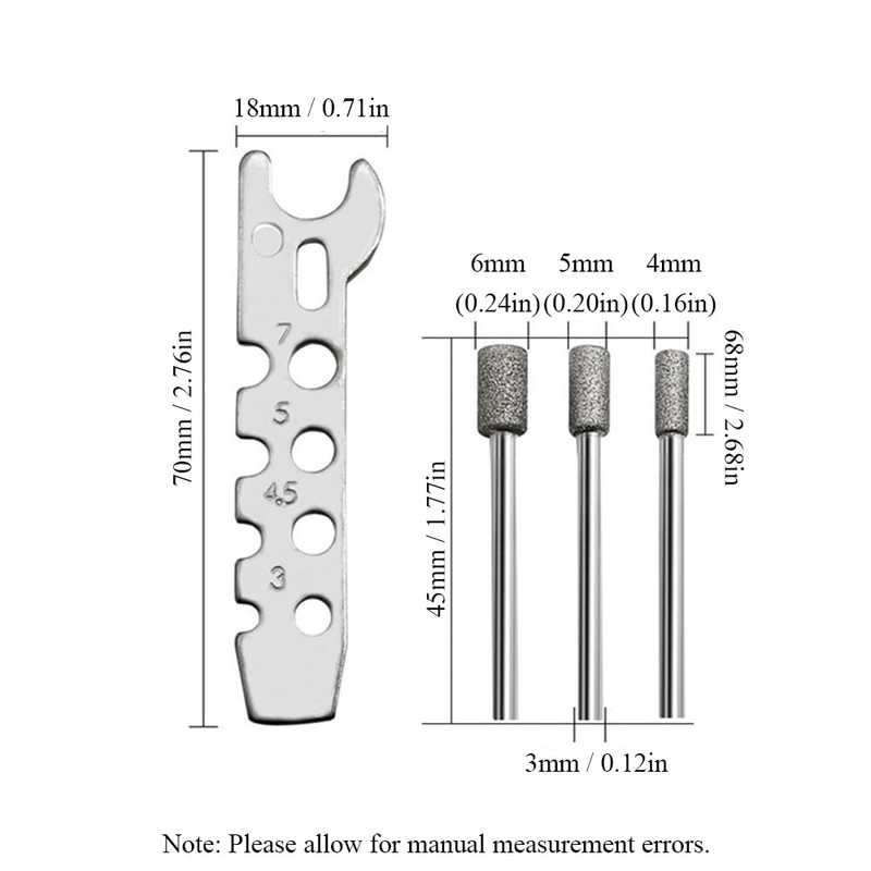 Chainsaw Sharpener Attachment Kit, Chain Saw Sharpener Angle Guide with