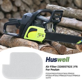 HUSWELL 530057925 P3314 P3816 Air Filter Cover For Poulan P3416 P4018 PP3816 PP4018 PP3416 PPB4218 P3516 PPB4018 Chainsaw Parts with Fuel Line Kit Primer Bulb