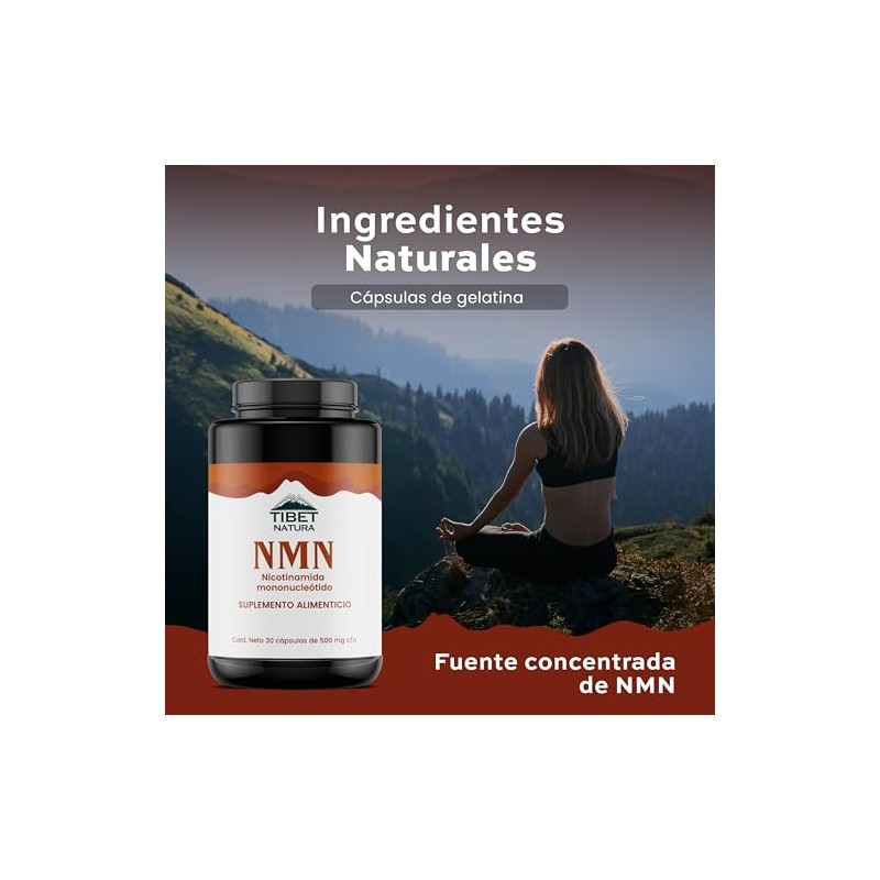 NMN 500 mg - Nicotinamida Mononucleótido- Suplemento Alimenticio - 30