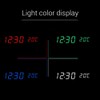 Digital Clock Wooden Electronic LED Time Display Temperature and Humidity