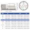 Foot Valve with Filter 1-1/4" NPT, Stainless Steel Bottom Valve,